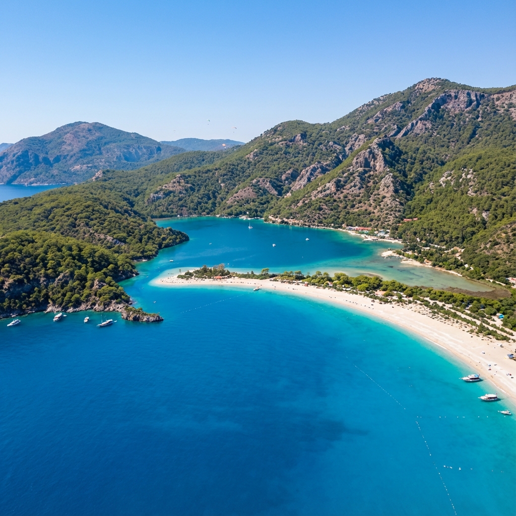 Fethiye Ölüdeniz havadan görünüm